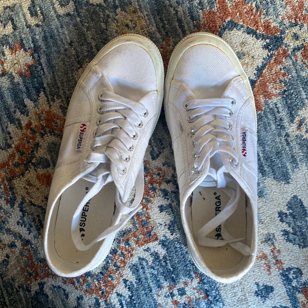 Classic white Superga sneakers